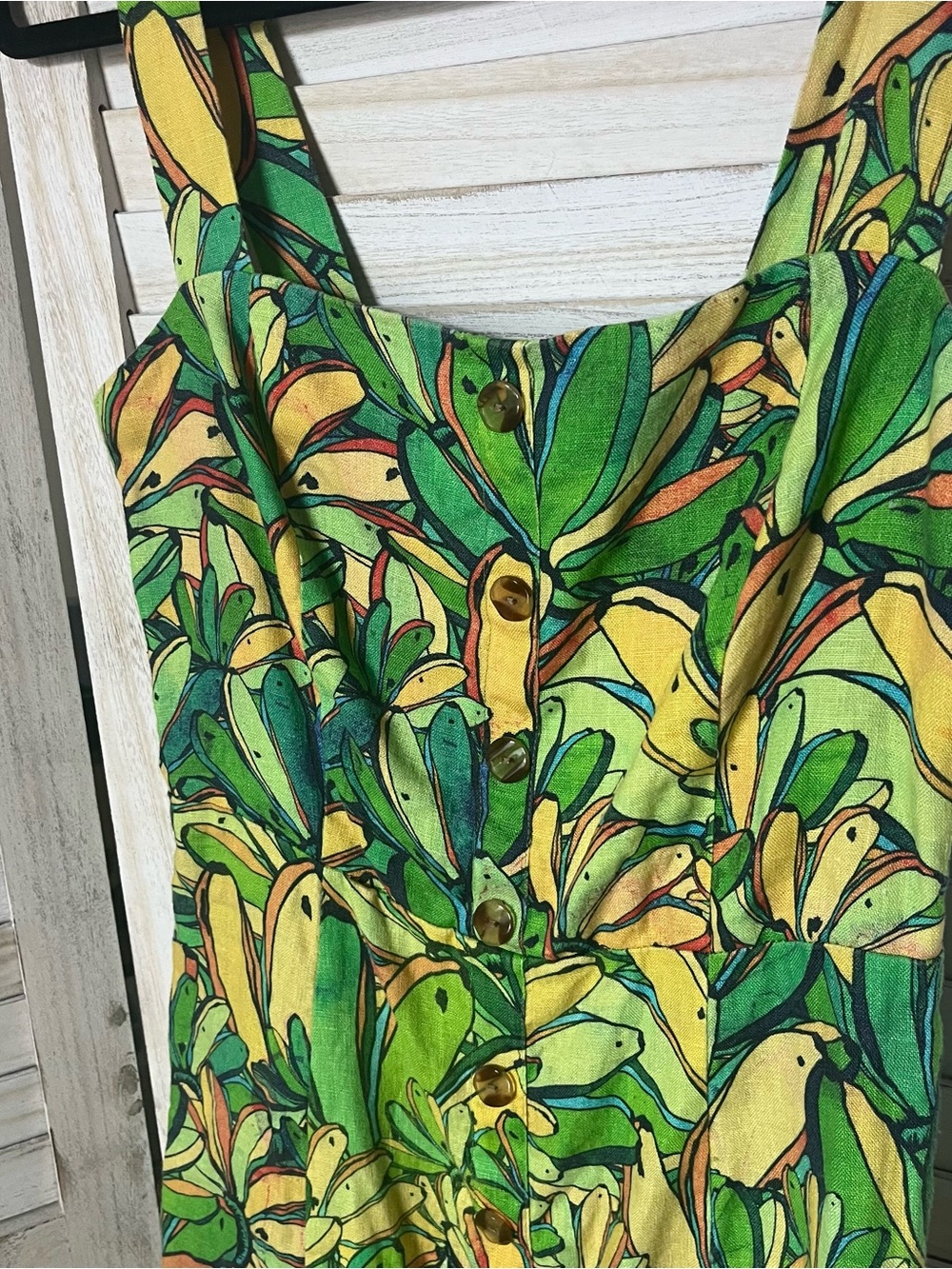 Farm Rio Green Banana Dress - Picture 2 of 10
